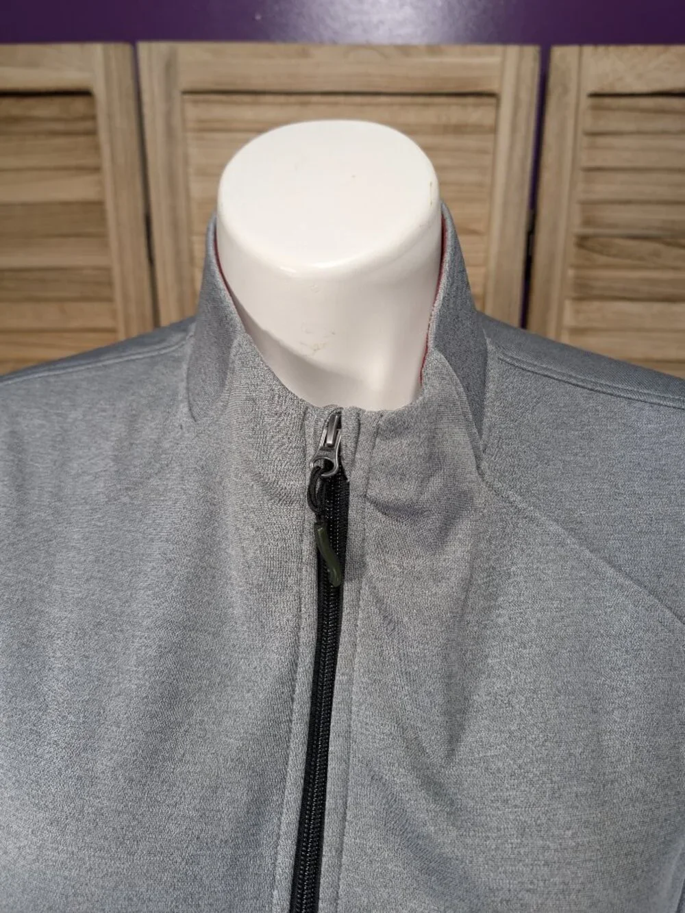 Jockey Vest Sleeveless Gray Zip-Front Active Size XL